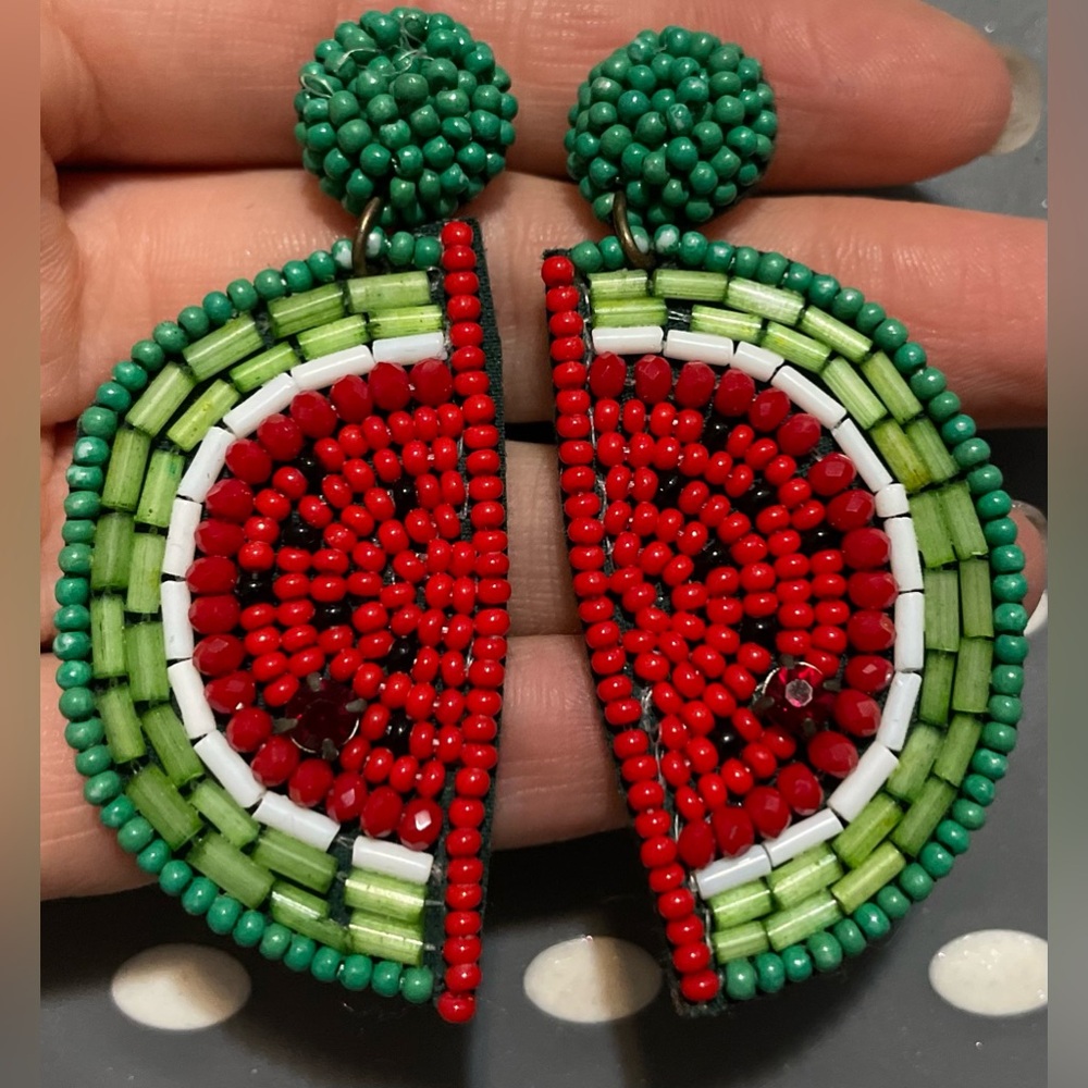 Zara Watermelon Bead Earrings